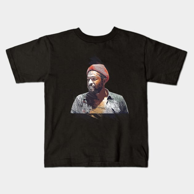 Marvin Gaye Kids T-Shirt by Classic Cassette